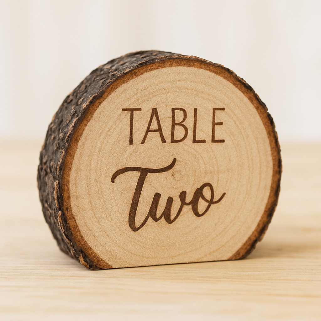 Log Slice Table Markers (6 inch diameter)