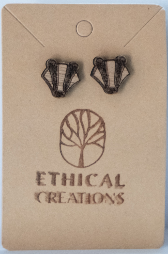 Badger Stud Earrings