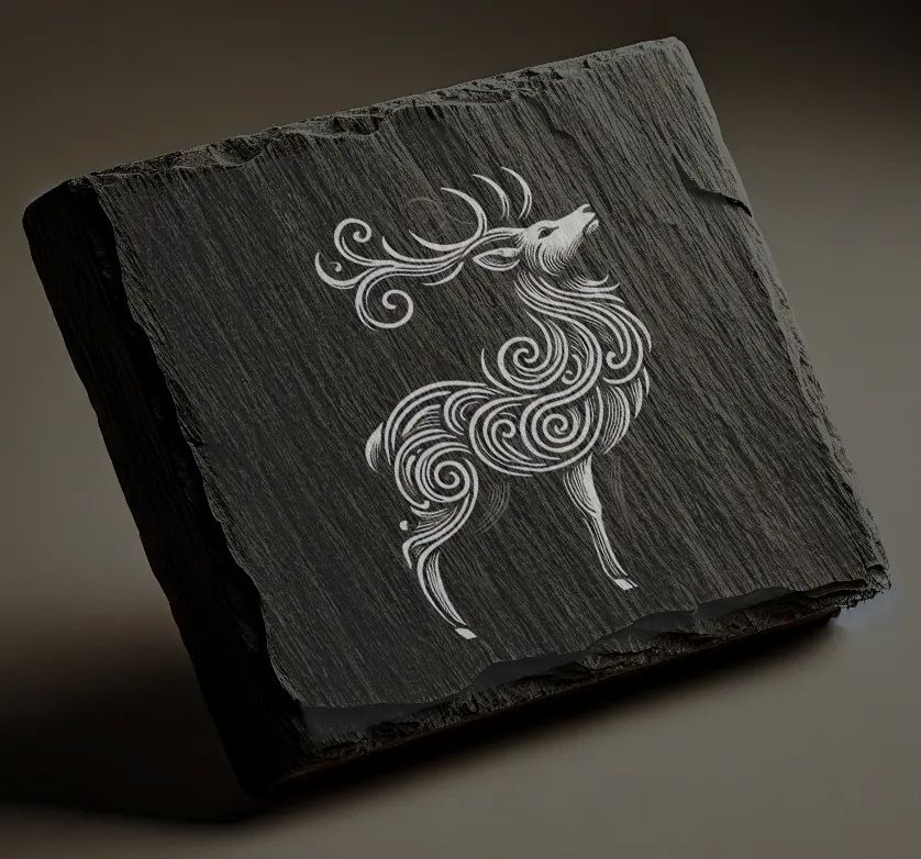 Swirly Stag Coaster