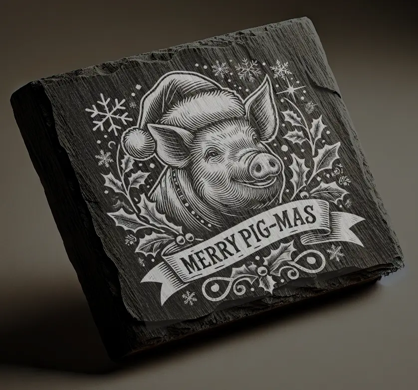 Merry Pig-mas Pig Coaster