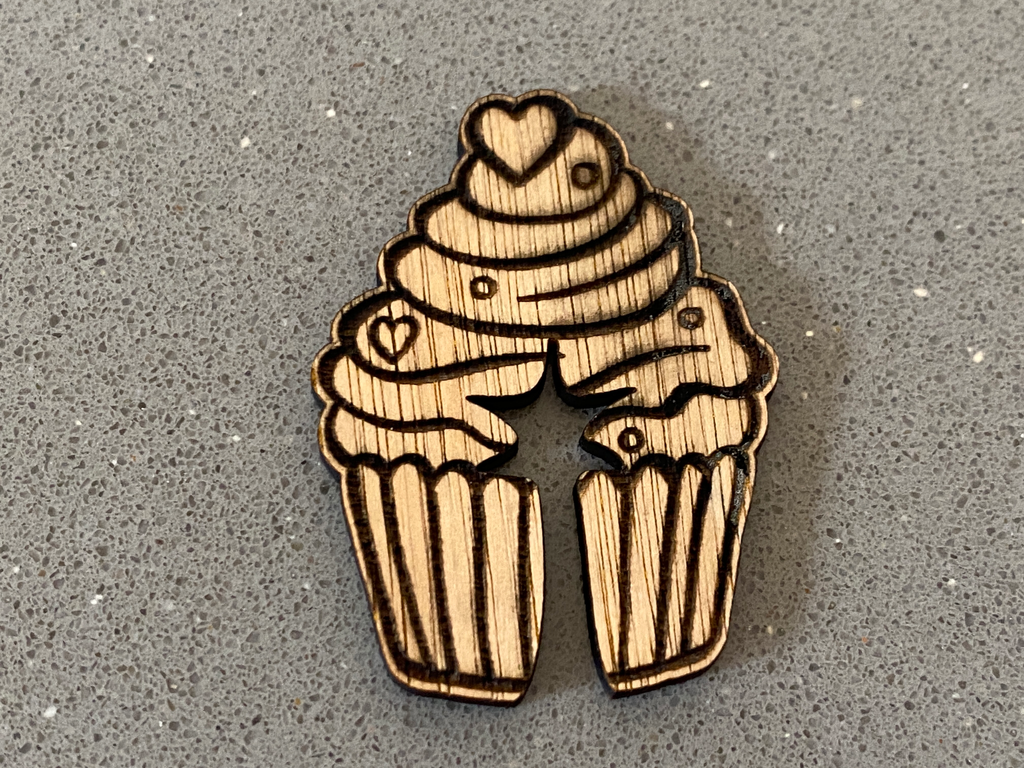 Heart Cupcake - Bag Clip