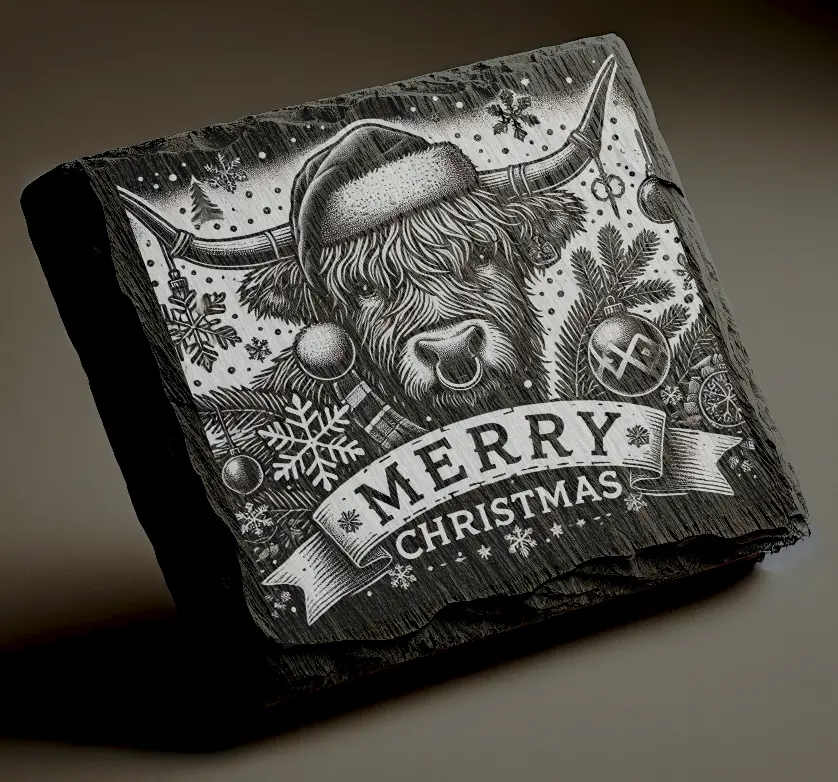 Christmas Highland Cow