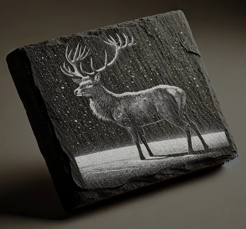 Stag in Snow Coaster