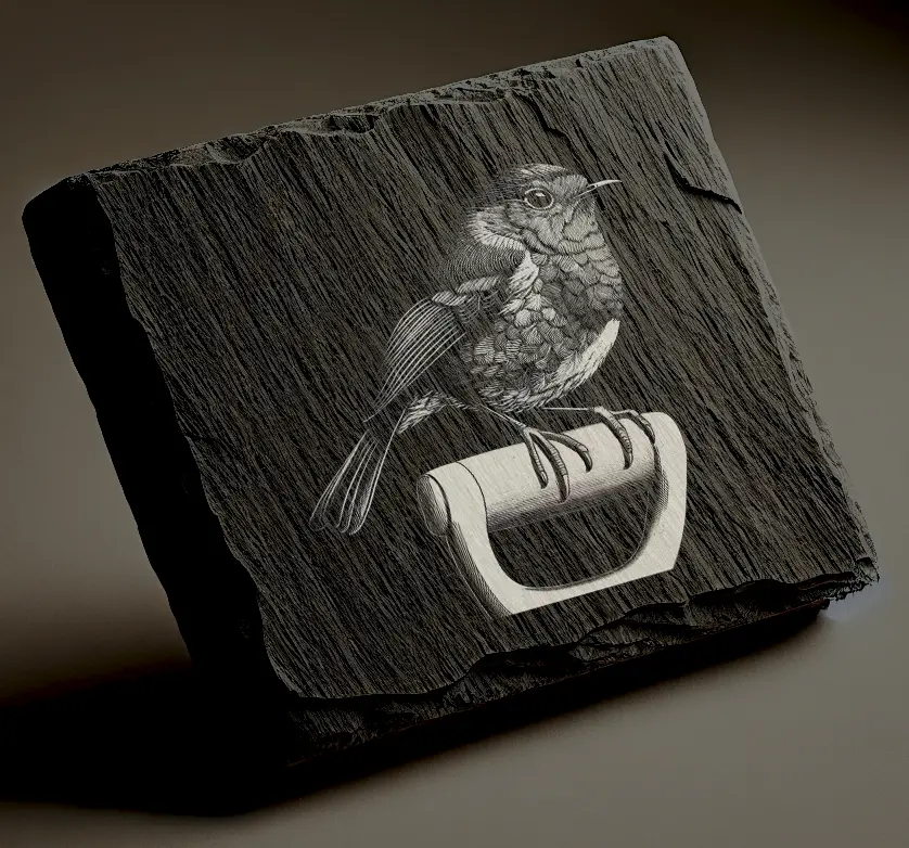 Robin on a Spade Handle