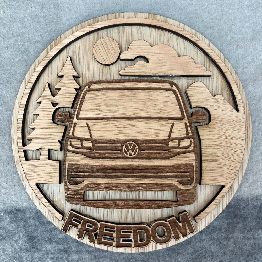 VW T6 Camper Van Wooden Plaque