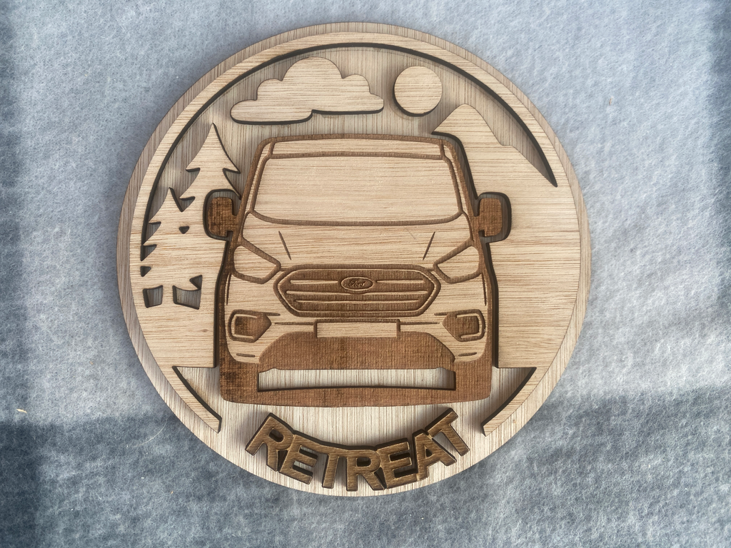 Ford Transit Camper Van Wooden Plaque