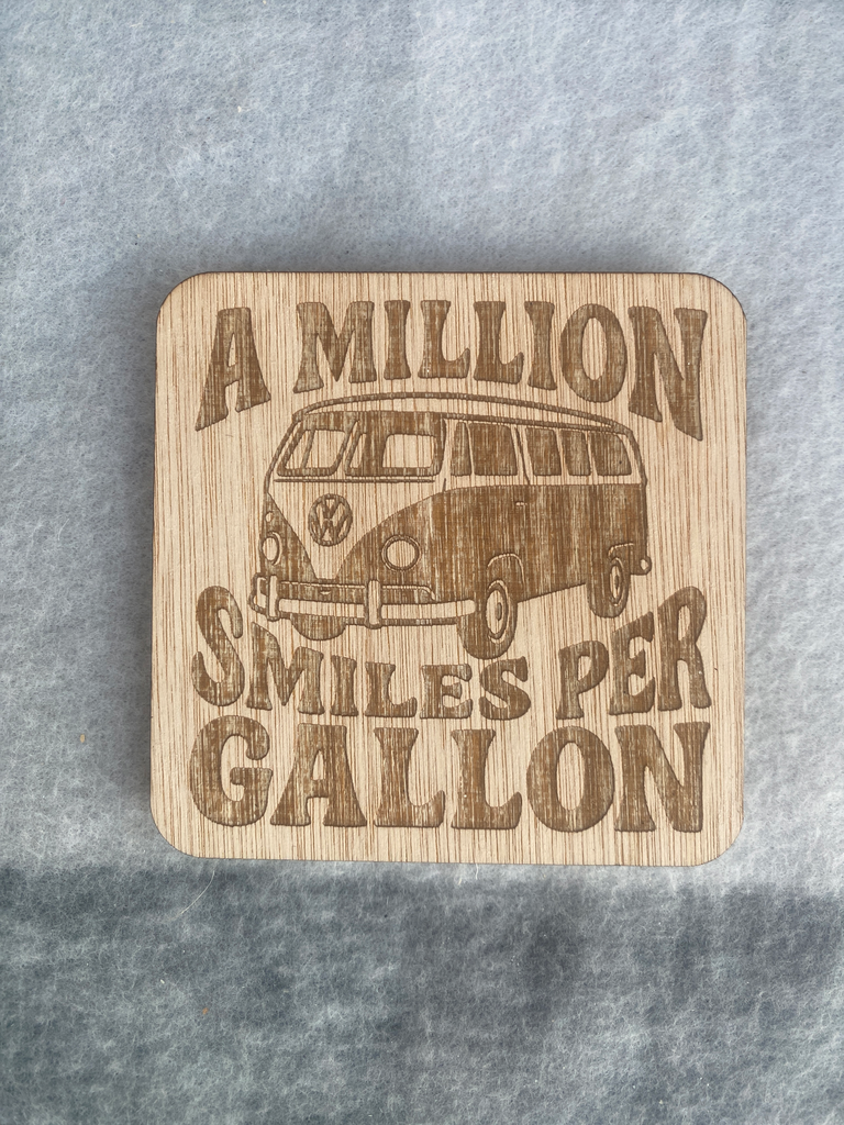 A Million Smiles per Gallon VW Split Camper Coaster