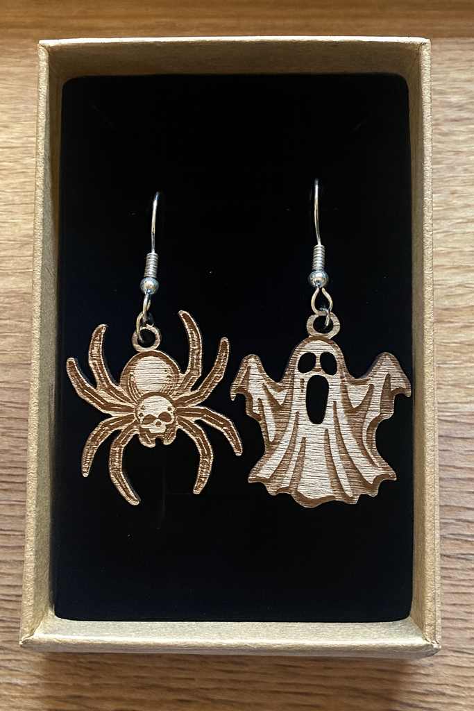 Spider and Ghost Earrings