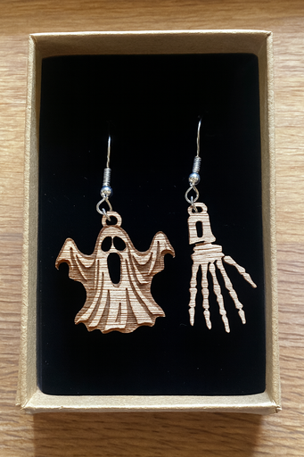Ghost and Boney Hand Earrings
