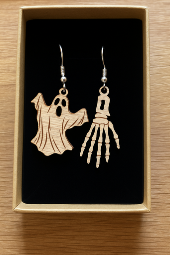 Cute Ghost & Skeleton Hand Earrings