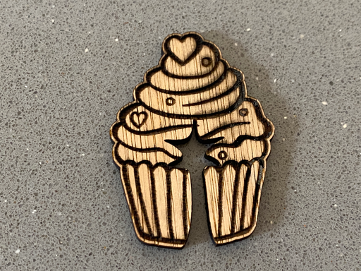 Heart Cupcake - Bag Clip