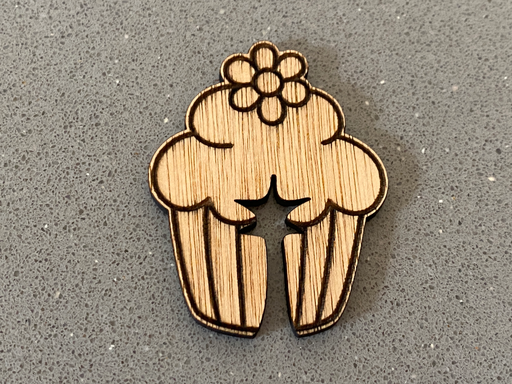 Flower Cupcake - Bag Clip