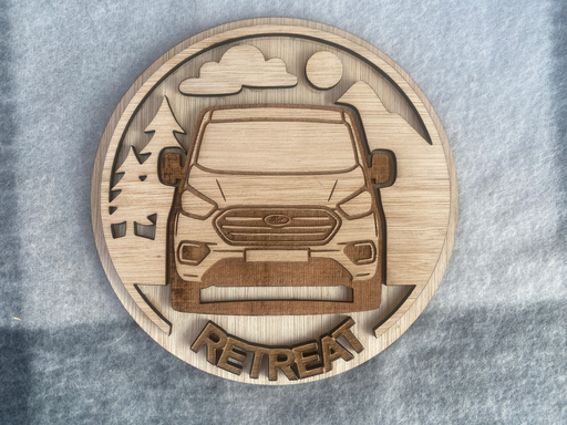 Ford Transit Camper Van Wooden Plaque