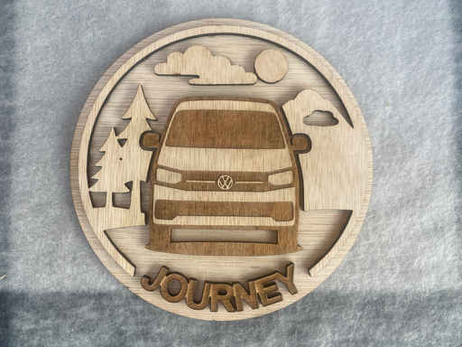 VW Caddy Camper Van Wooden Plaque